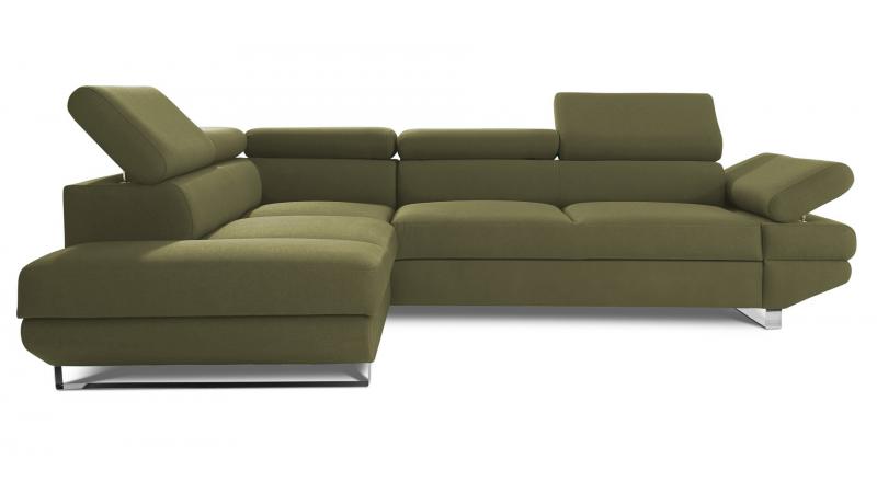 Narożnik AVANTI prawostronny rozkładany w tkaninie hydrofobowej MONOLITH 38