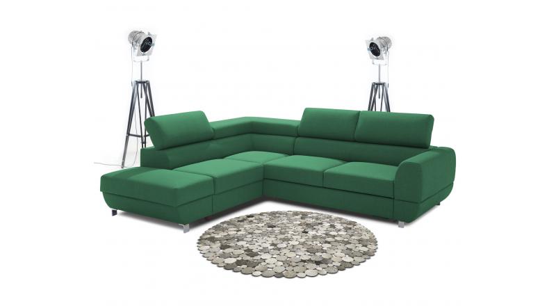 Narożnik EMPORIO D-REC-2F(P)-B prawostronny rozkładany 