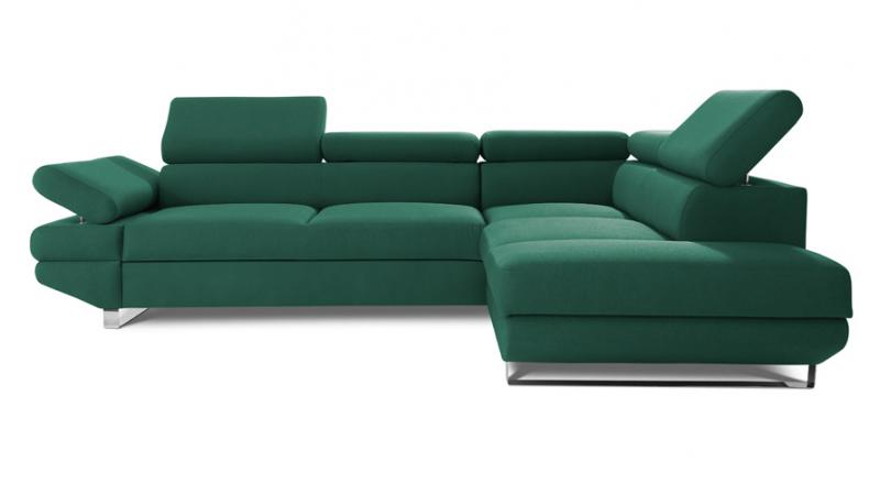 Narożnik AVANTI lewostronny rozkładany w tkaninie MONOLITH 37