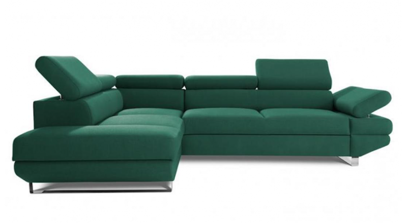 Narożnik AVANTI prawostronny rozkładany- w tkaninie MONOLITH 37