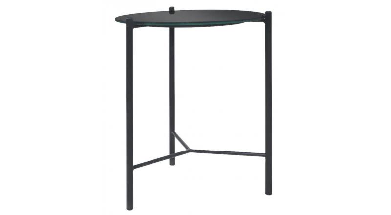 STOLIK KAWOWY SOUL 40,czarne szkło