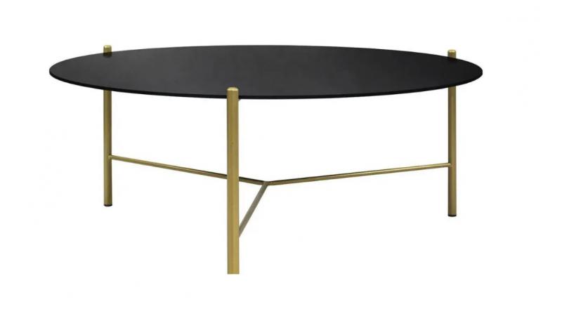 STOLIK KAWOWY SOUL 80,czarne szkło