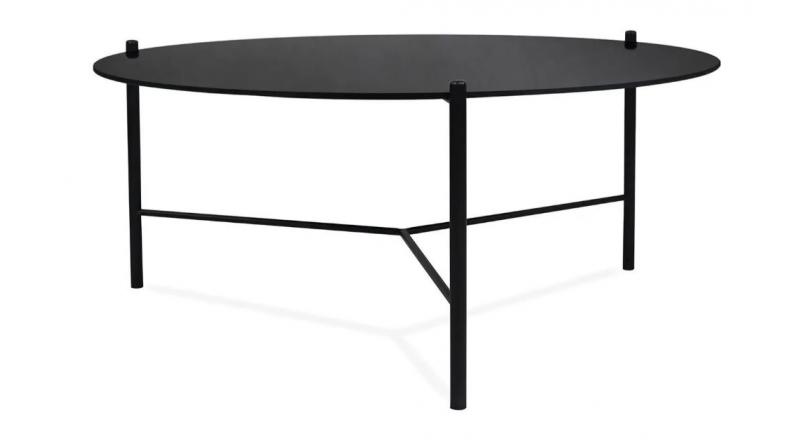 STOLIK KAWOWY SOUL 80,czarne szkło