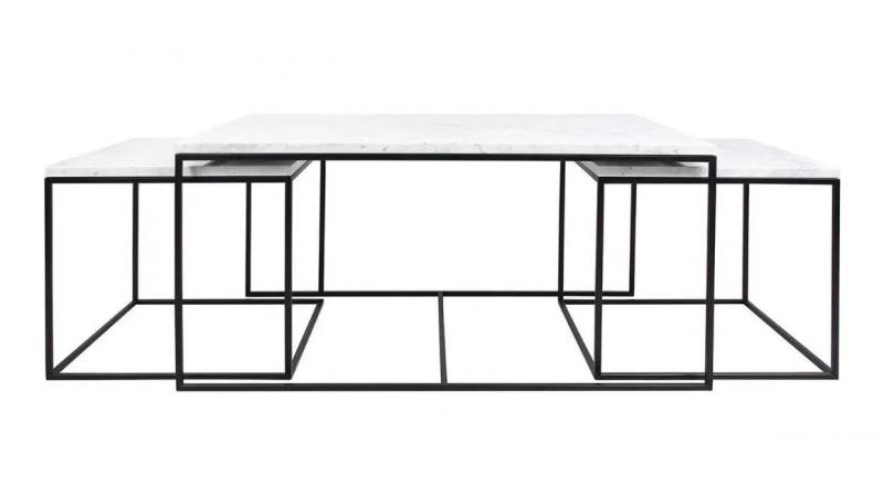 Stolik kawowy Mera - marmur Carrara