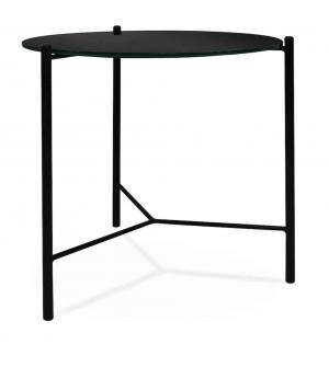 STOLIK KAWOWY SOUL 50,czarne szkło
