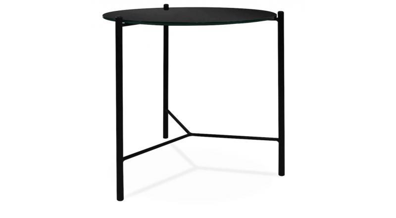 STOLIK KAWOWY SOUL 50,czarne szkło