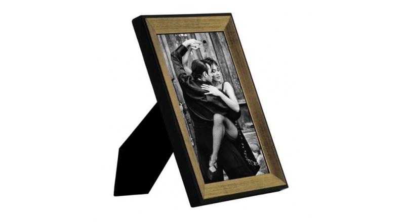 RAMKA NA ZDJĘCIA ZŁOTO CZERŃ 13X18