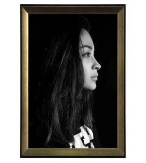 RAMKA NA ZDJĘCIA ZŁOTO CZERŃ 13X18