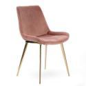 KRZESŁO PALERMO GOLD VELVET RÓŻOWY