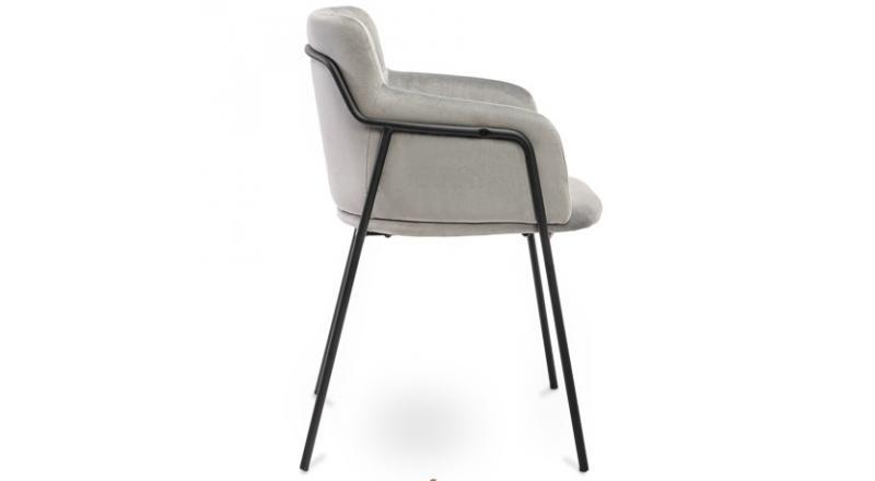 KRZESŁO KORFU SZARE