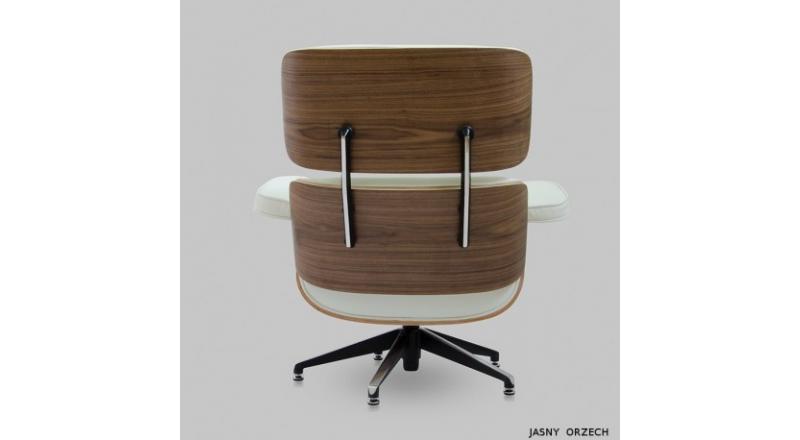 FOTEL TOKYO BIAŁA SKÓRA/JASNY ORZECH