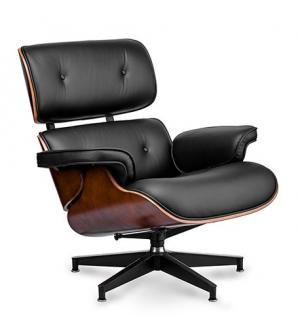 FOTEL TOKYO CZARNA SKÓRA/CIEMNY ORZECH