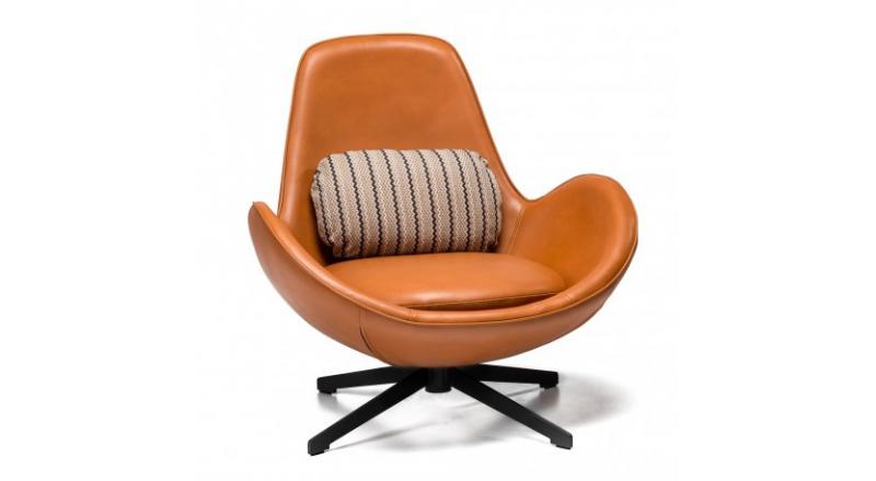 FOTEL SALAMANKA BLACK BRĄZOWY/ CZARNA PODSTAWA