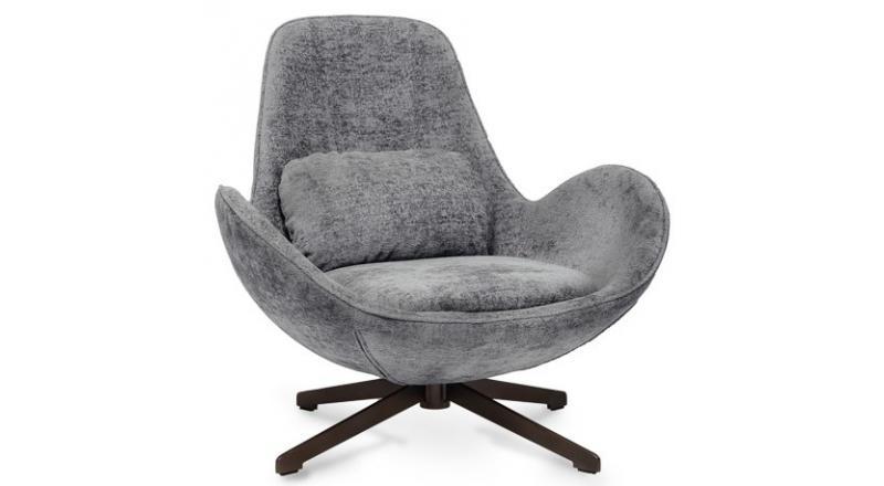 FOTEL SALAMANKA FUTRZAK SZARY