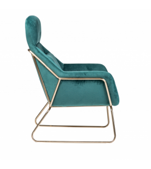 FOTEL FARO GOLD ZIELONY/ ZŁOTA RAMA