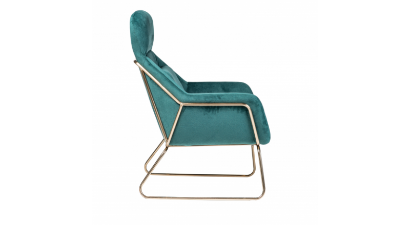 FOTEL FARO GOLD ZIELONY/ ZŁOTA RAMA