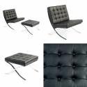 FOTEL Z PODNÓŻKIEM MEXICO - czarny