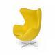 FOTEL IBIZA CHROM żółty