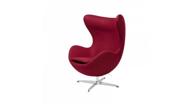 FOTEL IBIZA CHROM bordowy