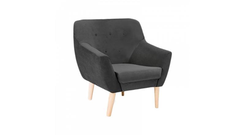 FOTEL NORDEN ciemno -szary