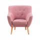 FOTEL NORDEN różowy