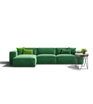 CHLOE komfortowy narożnik w zielonym velvecie