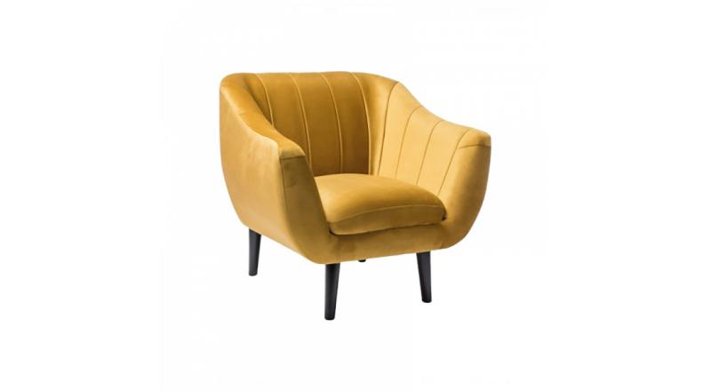 FOTEL ELITE VELVET żółty