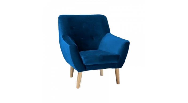 FOTEL NORDEN VELVET niebieski