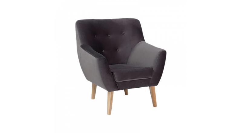 FOTEL NORDEN VELVET szary