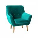 FOTEL NORDEN VELVET turkusowy