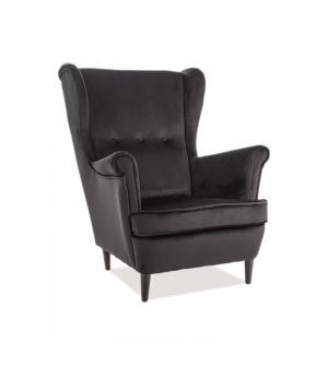 FOTEL LORD VELVET czarny