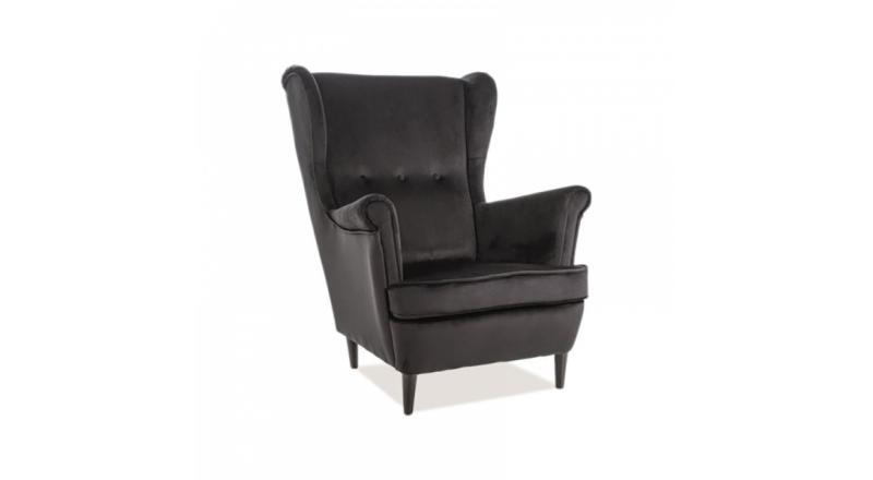 FOTEL LORD VELVET czarny