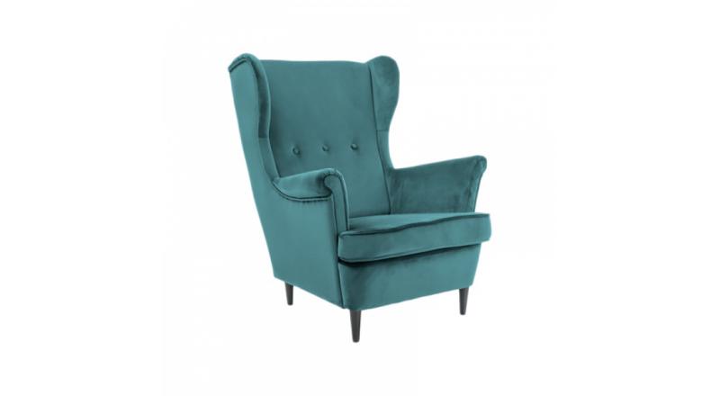 FOTEL LORD VELVET turkusowy