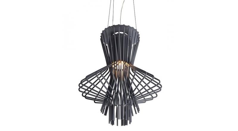 Lampa wisząca STRAW szara - stal węglowa