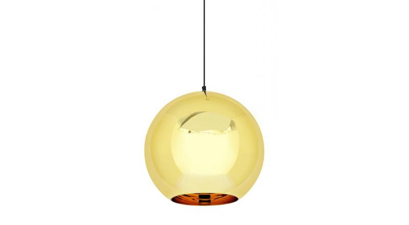 Lampa wisząca BOLLA UP GOLD 35 złota - szkło metalizowane
