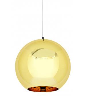 Lampa wisząca BOLLA UP GOLD 40 złota - szkło metalizowane