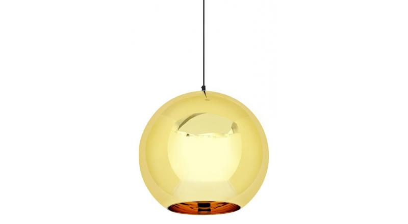Lampa wisząca BOLLA UP GOLD 40 złota - szkło metalizowane