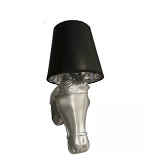 Lampa ścienna CABEZA srebrna - akryl, tkanina