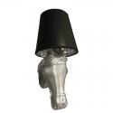 Lampa ścienna CABEZA srebrna - akryl, tkanina