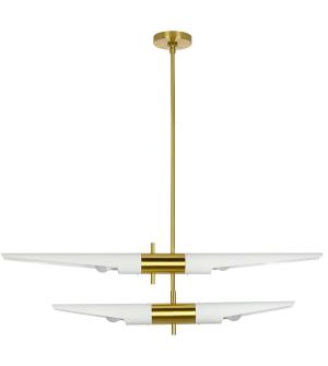 Lampa wisząca APOLLO 2 biała - szczotkowane złoto