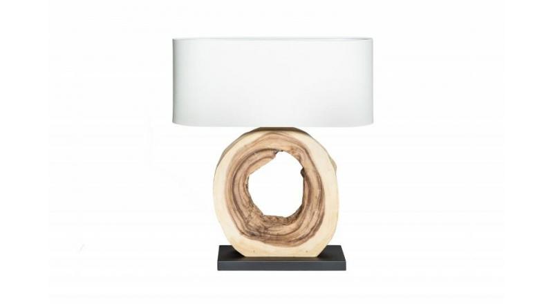 INVICTA lampa biurkowa ORGANIC ARTWORK55 - orzech włoski