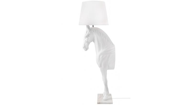Lampa podłogowa KOŃ HORSE STAND M biała - włókno szklane
