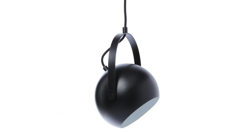 FRANDSEN lampa wisząca BALL W/HANDLE czarny mat
