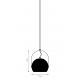 FRANDSEN lampa wisząca BALL W/HANDLE czarny mat
