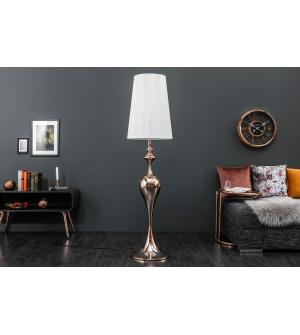 INVICTA lampa podłogowa LUCIE 160 cm miedziana / biała