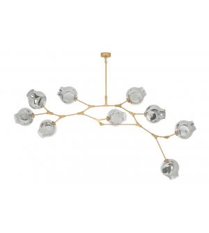 Lampa wisząca SPLIT 9 GOLD złota / dymiona