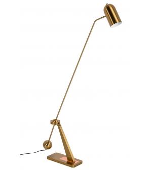 Lampa podłogowa CRANE złoto-miedziana - stal węglowa