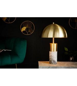 INVICTA lampa stołowa BURLESQUE - złota, szary marmur