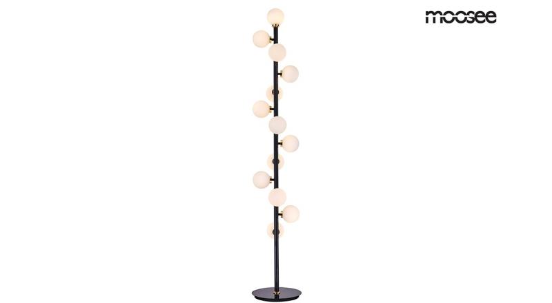 MOOSEE lampa podłogowa COSMO FLOOR BLACK - czarna, zlota