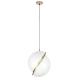 Lampa wisząca GLOBE 38 złota - LED, akryl, metal